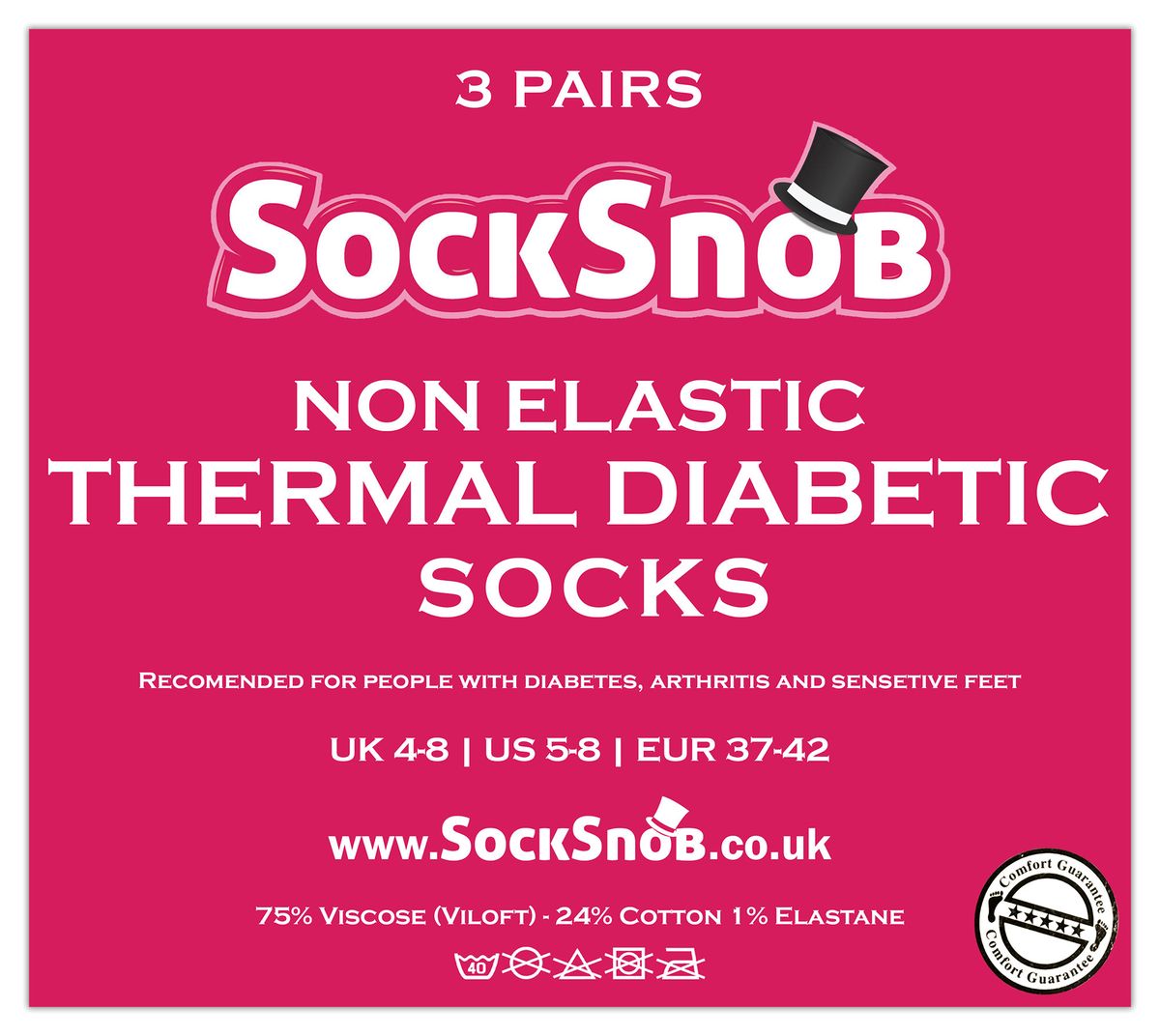 Nicht elastische thermische Diabetikersocken