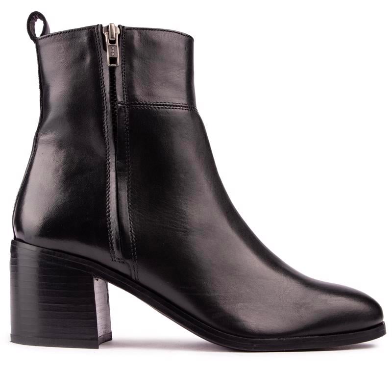 Greer Leder-Stiefeletten mit Blockabsatz