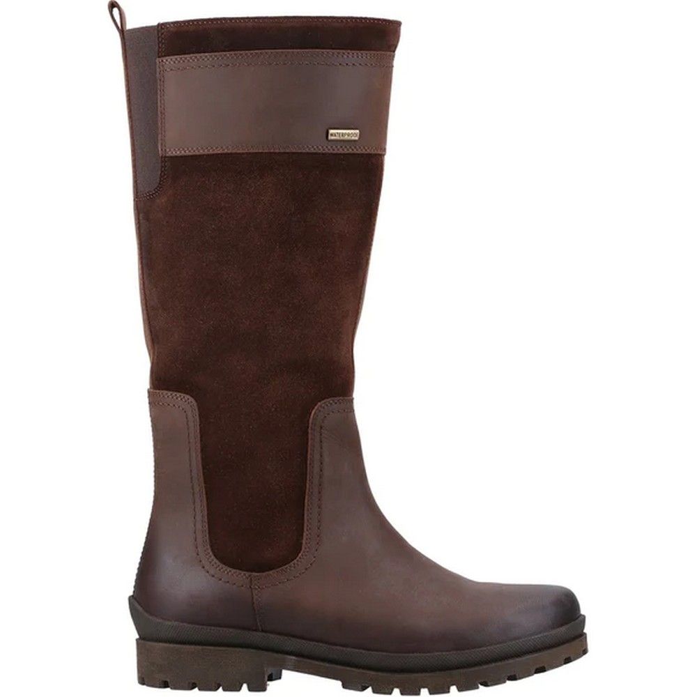 Kniehohe wasserdichte Lederstiefel im Country-Stil