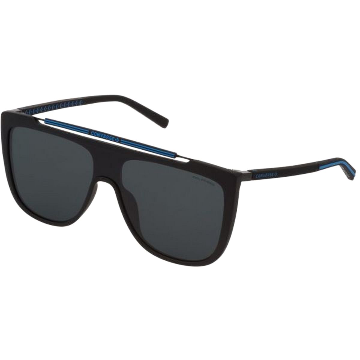 Flache Sonnenbrille mit Akzenten
