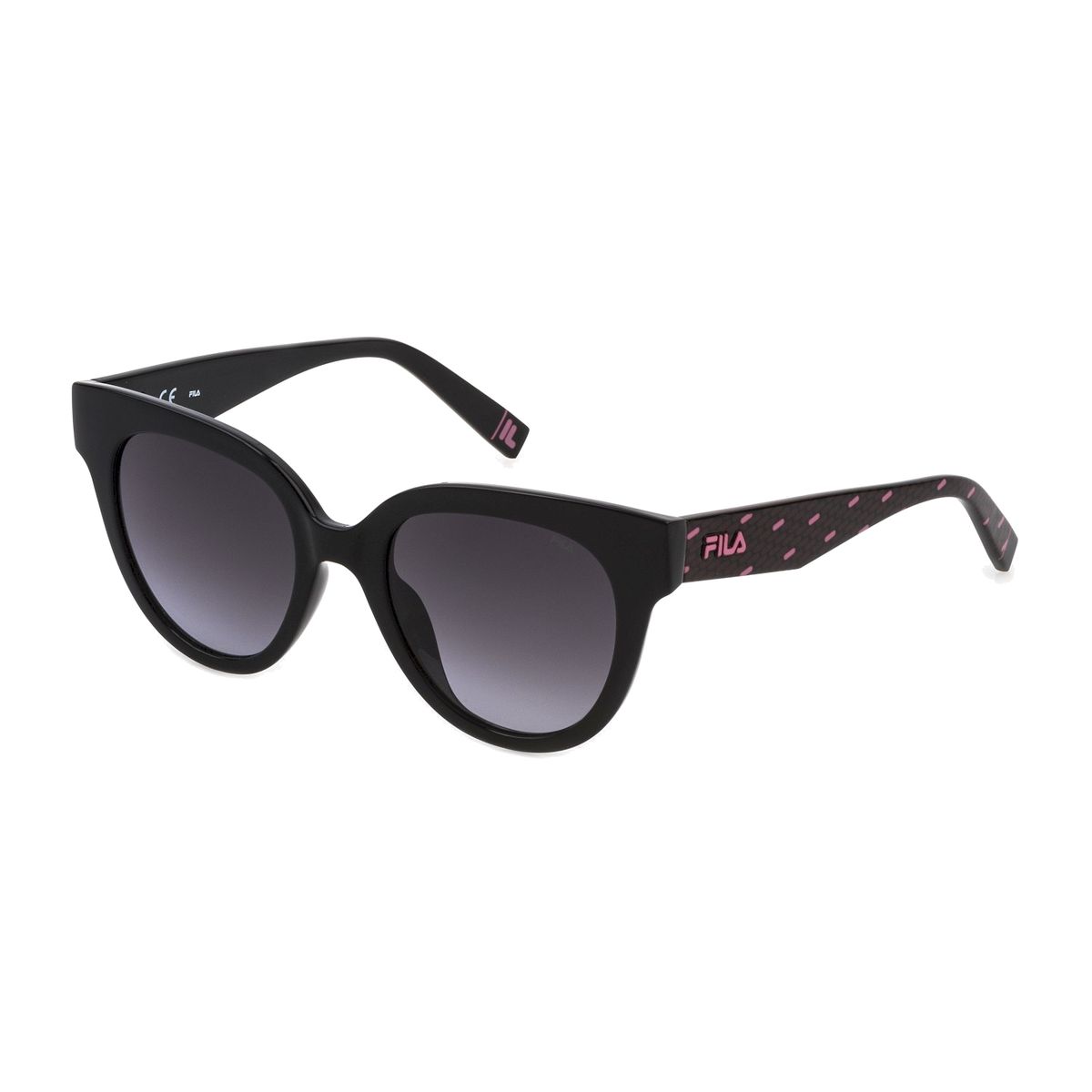 Cat-Eye Sonnenbrille mit gemusterten Bügeln
