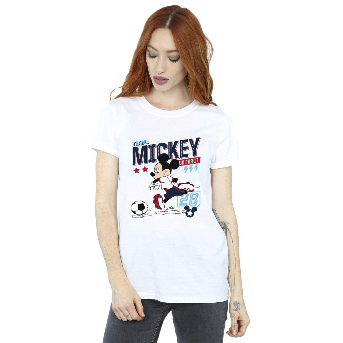 Mickey Mouse Fußball Grafik-T-Shirt