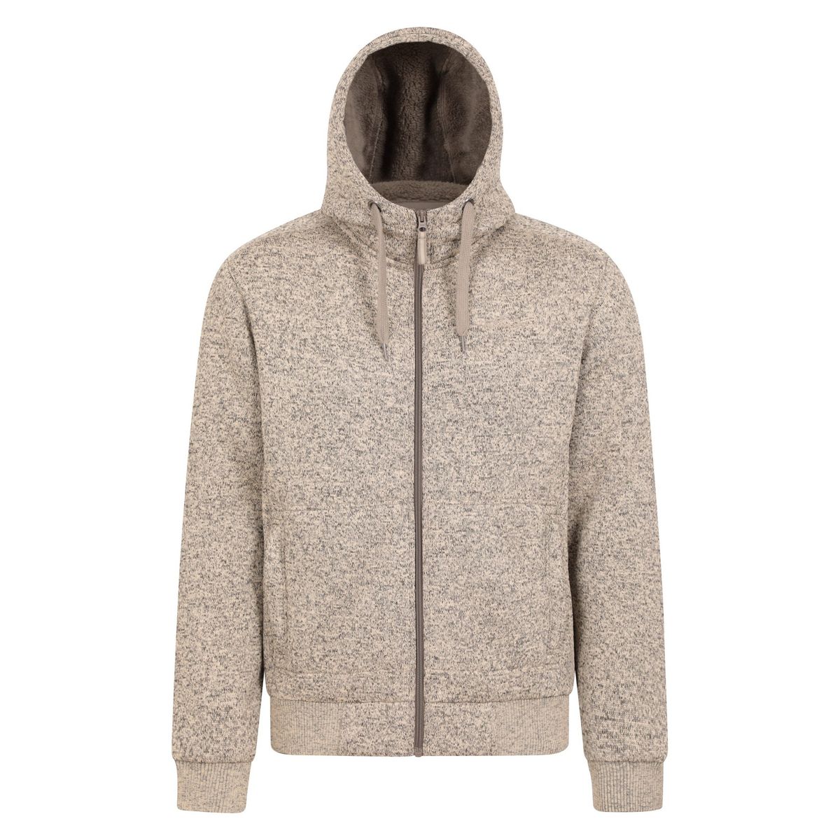 Herren Fleecegefütterter Hoodie mit Reißverschluss