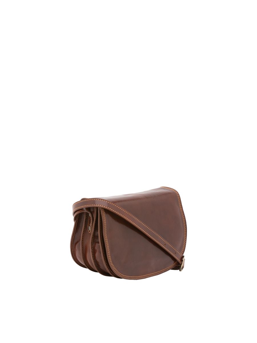 Klassische Leder-Satteltasche
