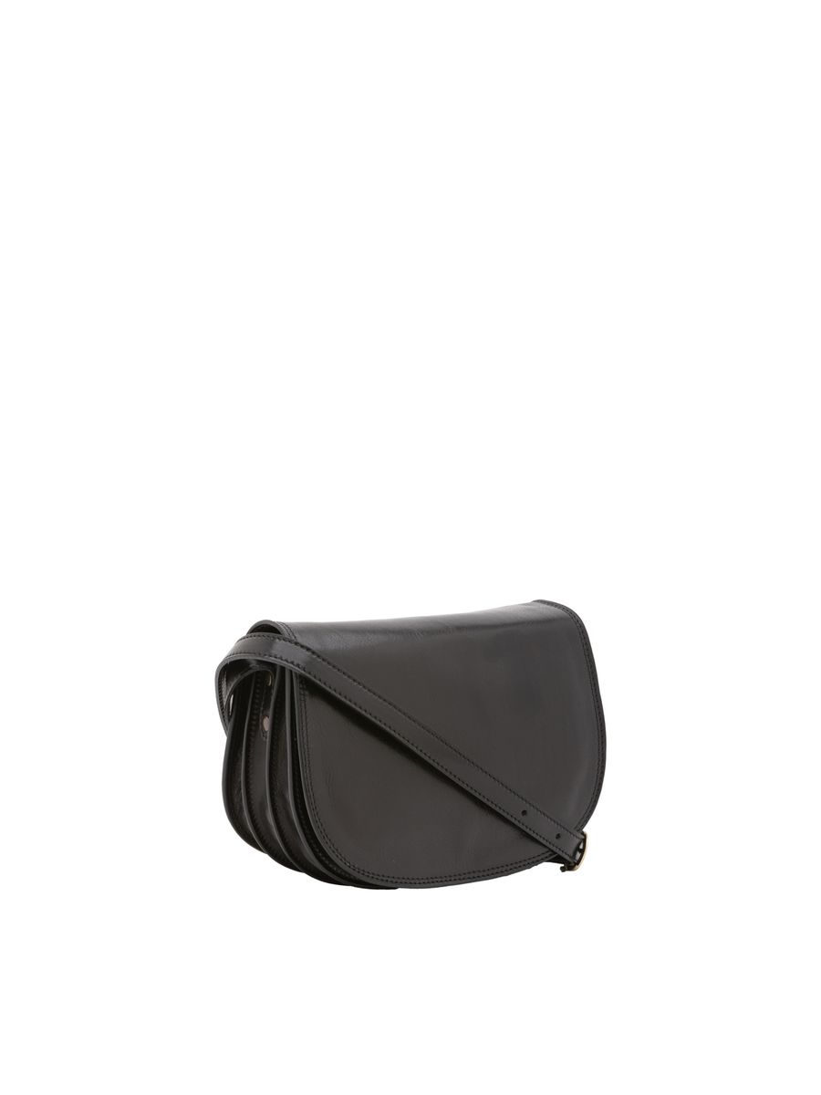 Klassische Leder-Satteltasche