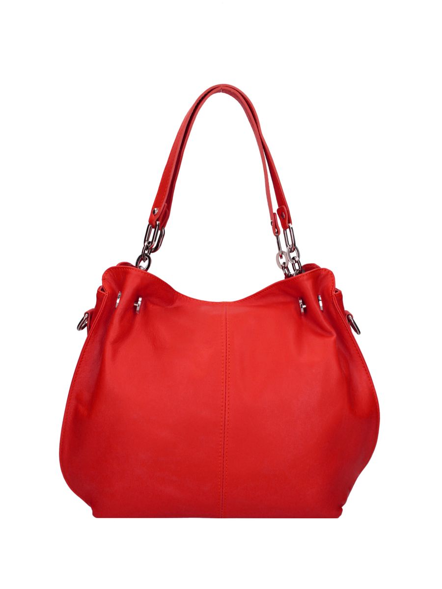 Rote Ledertasche Schultertasche Hobo-Stil