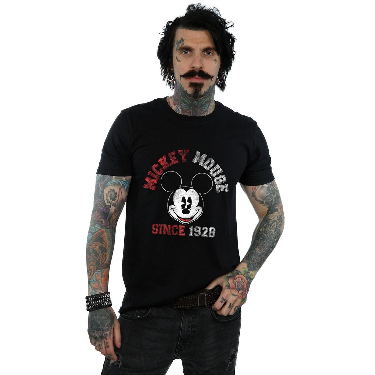 Baumwoll-T-Shirt mit Vintage-Grafikprint