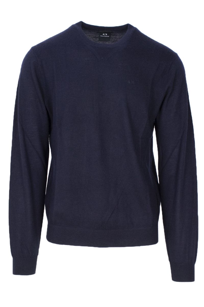 Feinstrick Wollpullover mit Rundhalsausschnitt
