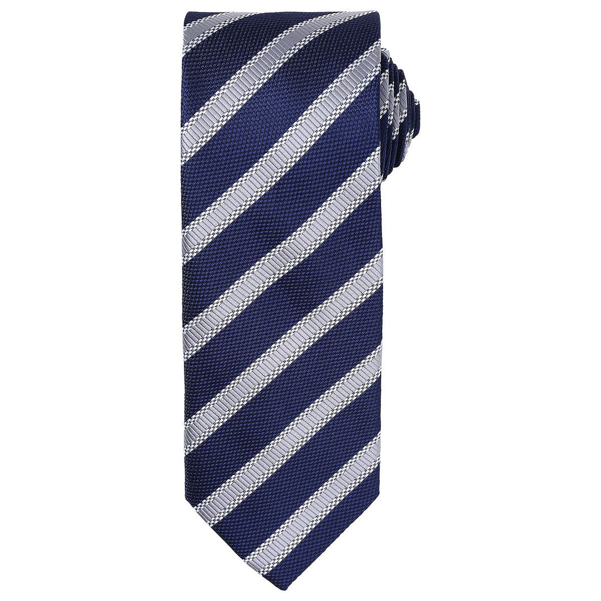 Premier - Krawatte für Herren (Marineblau/Silber)