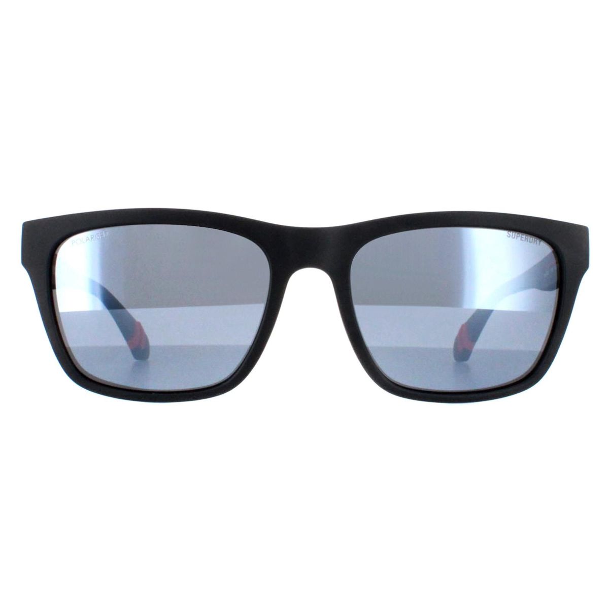 Superdry 5009 104P zwart zilver spiegel gepolariseerde zonnebril