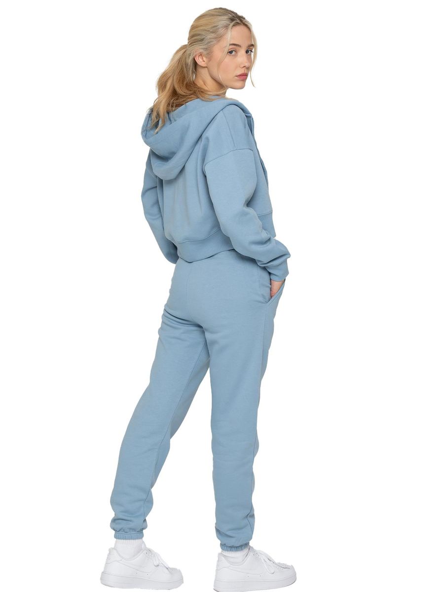 Bauchfreies Zip-Hoodie und Jogger-Set