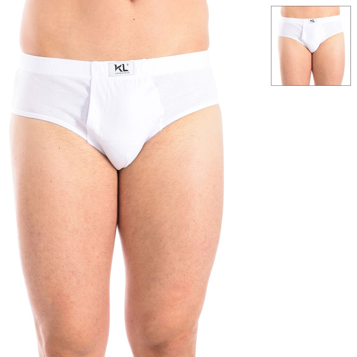 Klassische weiße Baumwollslips Unterwäsche