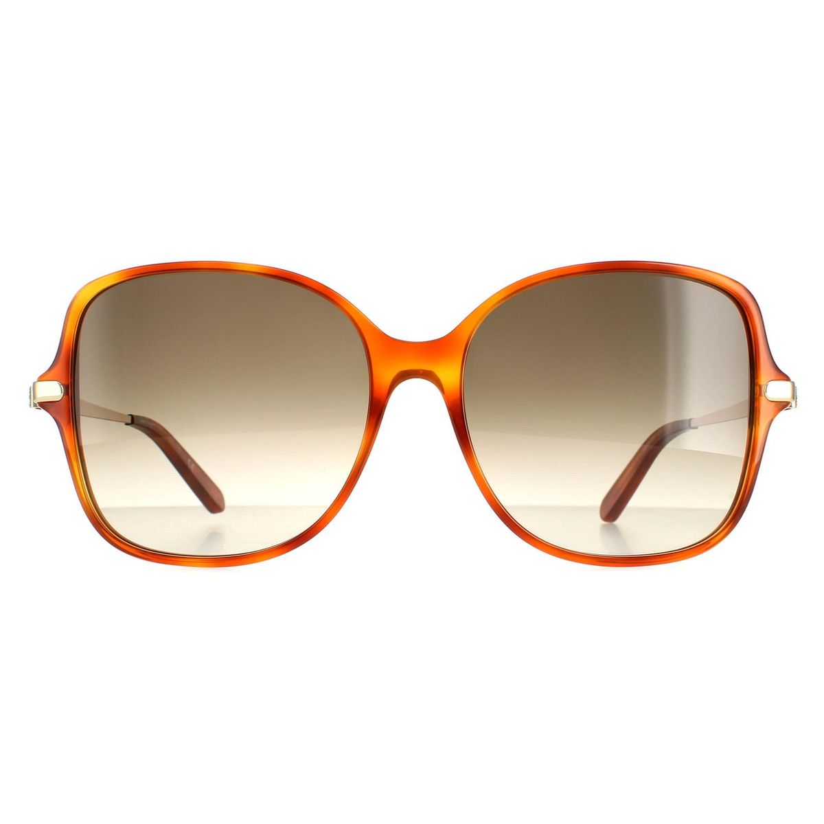 Übergroße Sonnenbrille mit eckigem Rahmen, Schildpatt