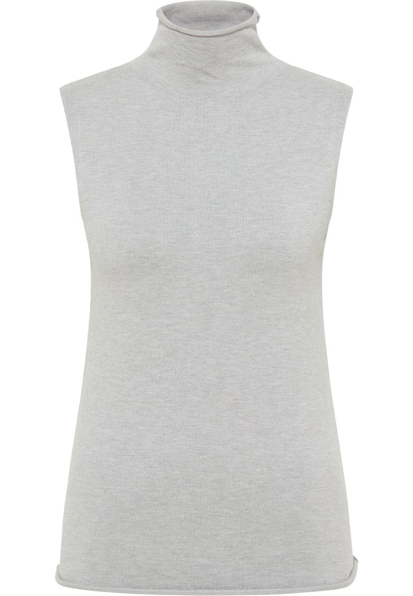 Dreimaster Strick Top Damen Grau Melange