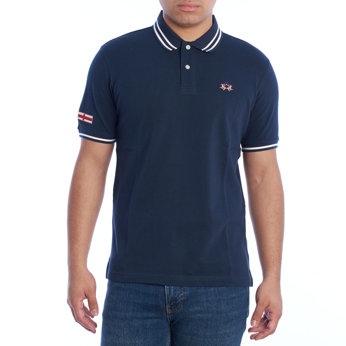 Klassisches Baumwoll-Poloshirt mit Akzenten