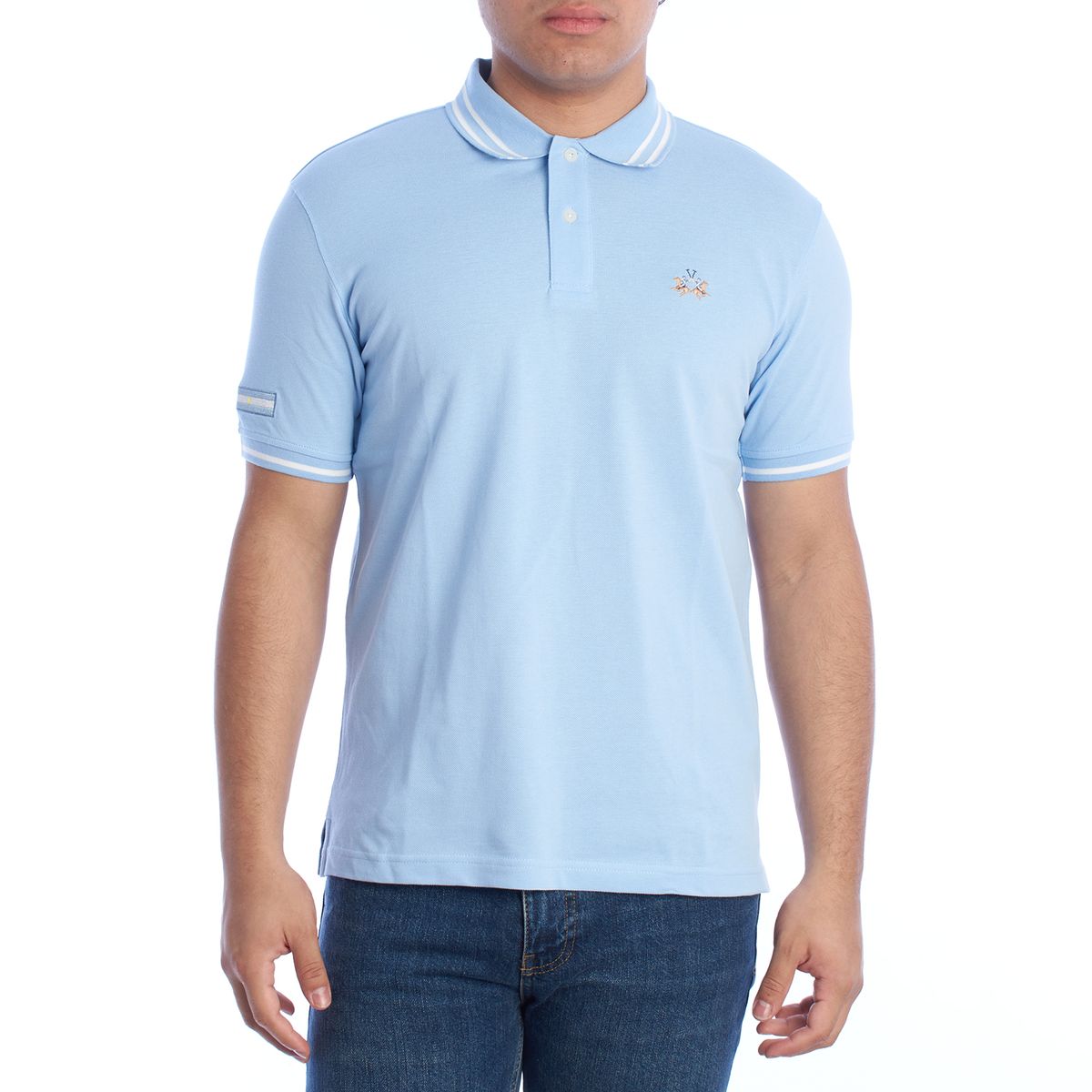 Klassisches Baumwoll-Poloshirt mit Akzenten