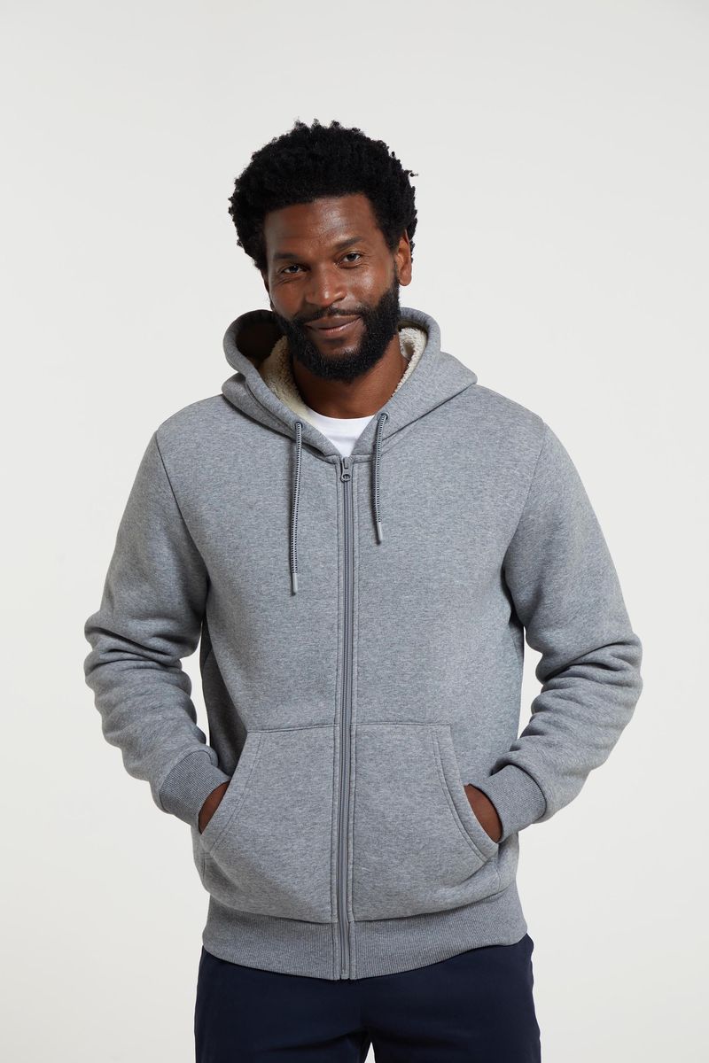 Mountain Warehouse Herren Dalton Borg gefüttert Full Zip Hoodie (grau)