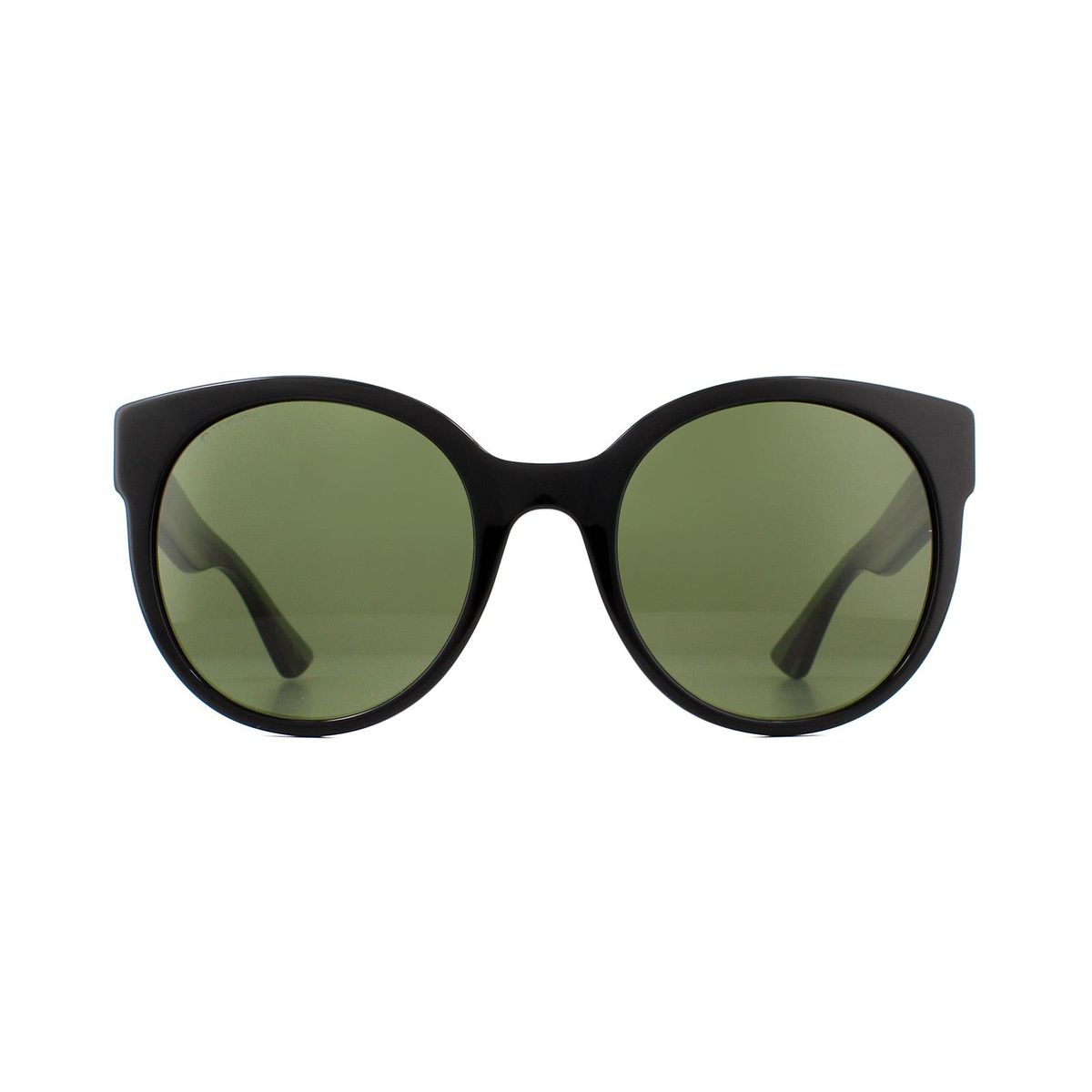 Runde Acetat Sonnenbrille mit grünen Gläsern