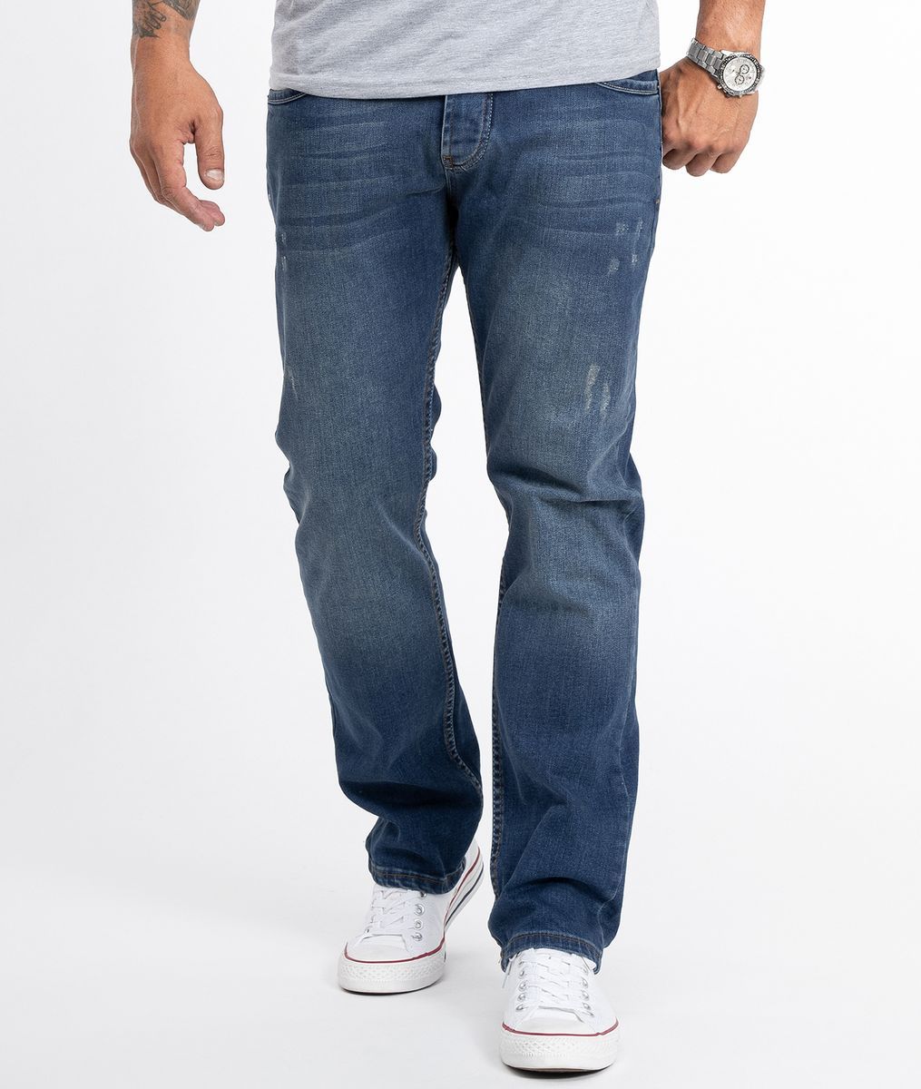Herren Jeans mit geradem Bein und Komfort-Passform