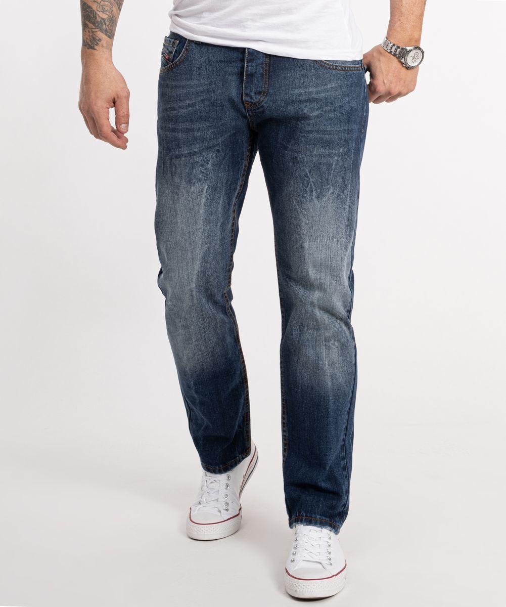 Herren Jeans mit geradem Bein und Komfort-Passform