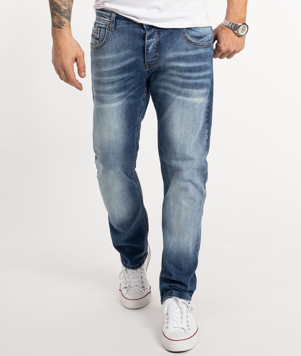 Herren Jeans mit geradem Bein und Komfort-Passform