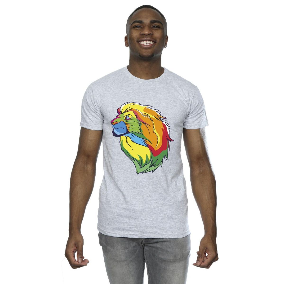 Grafik-T-Shirt mit Löwenkönig-Motiv
