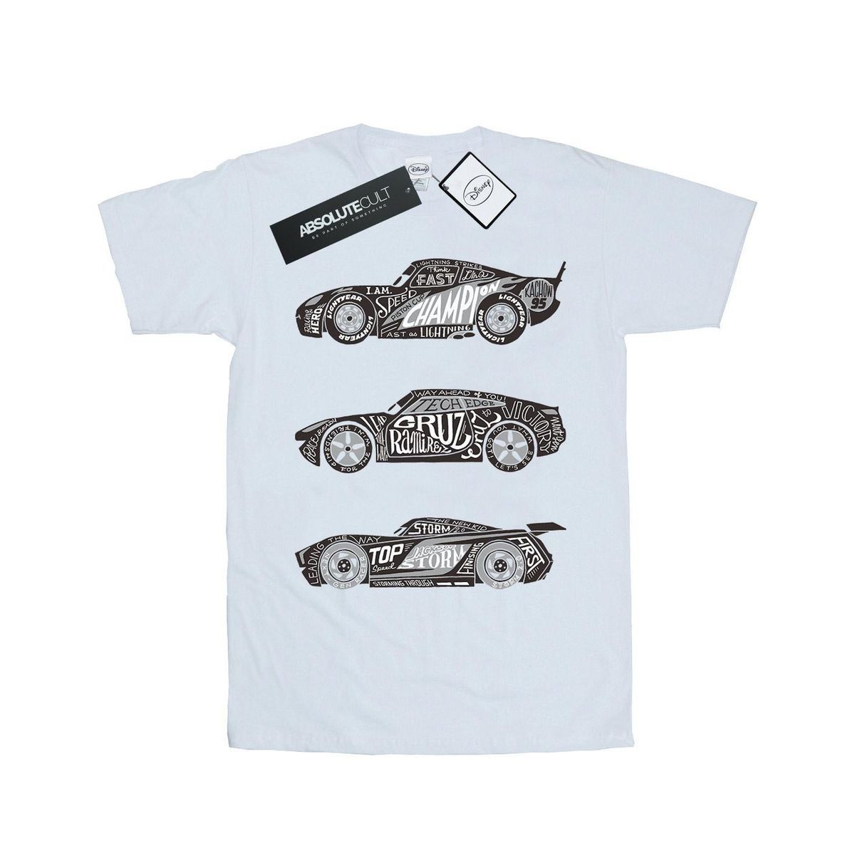 Cars Text Racers Grafik T-Shirt