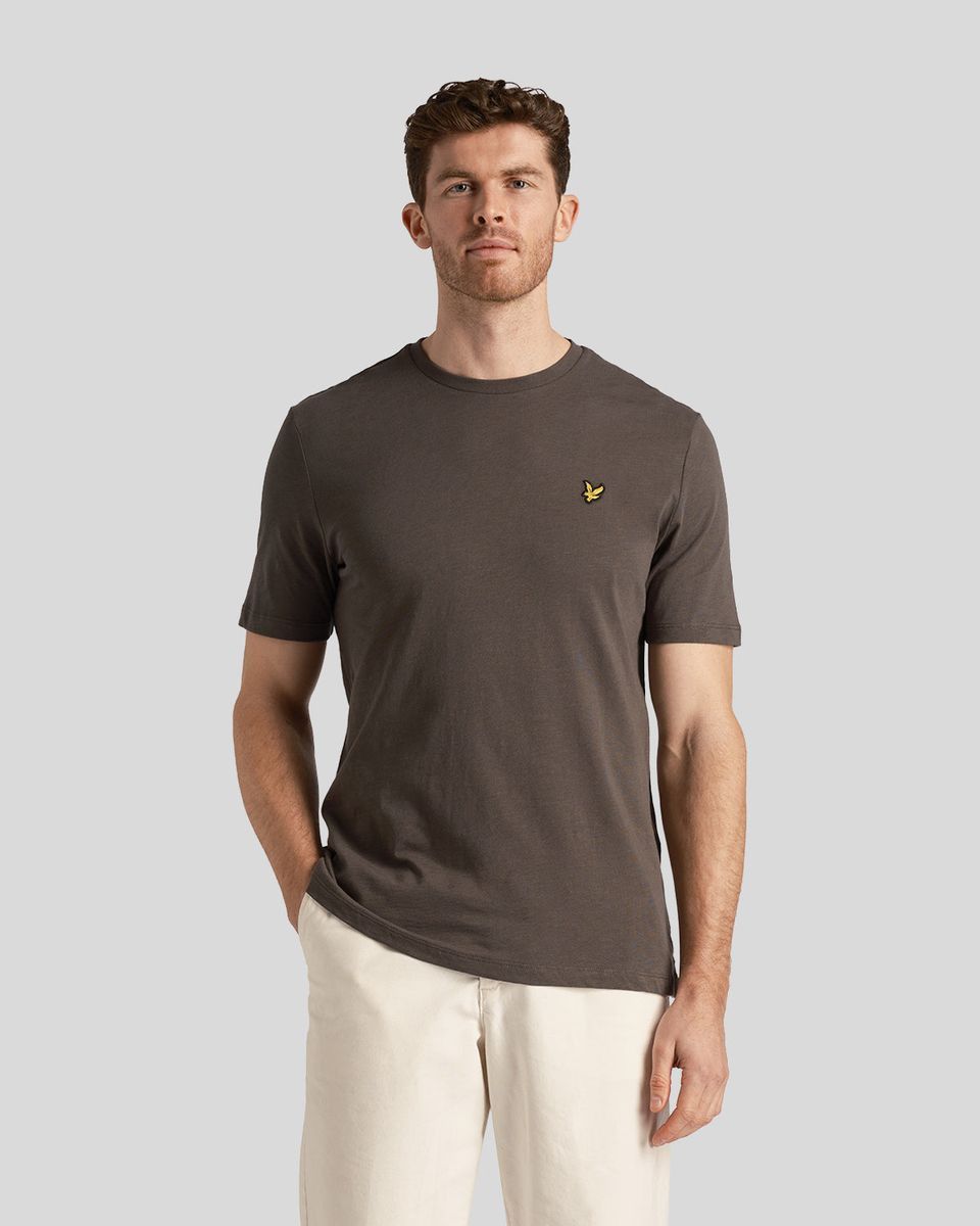 Klassisches Slub-Baumwoll-T-Shirt mit Textur