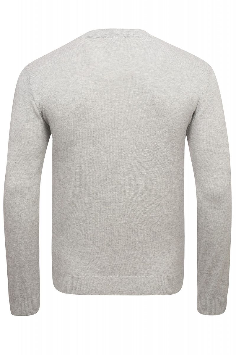 Klassischer Baumwollpullover mit V-Ausschnitt