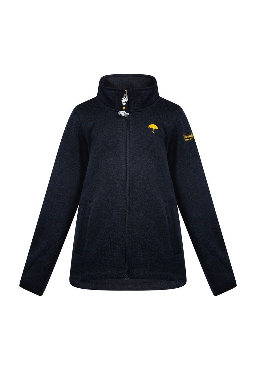 Schmuddelwedda Strickfleecejacke Mädchen Meeresmelange
