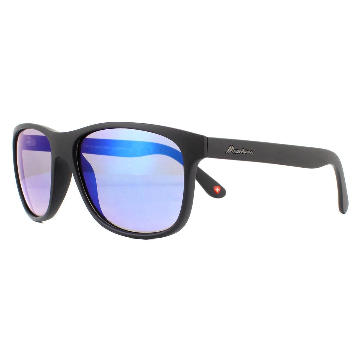 Rechteckige Sonnenbrille mit verspiegelten Gläsern