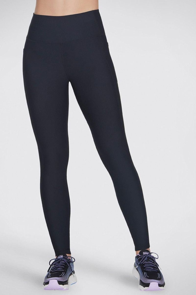 Goflex Rib Fl Hw Leggings Kühn Schwarz