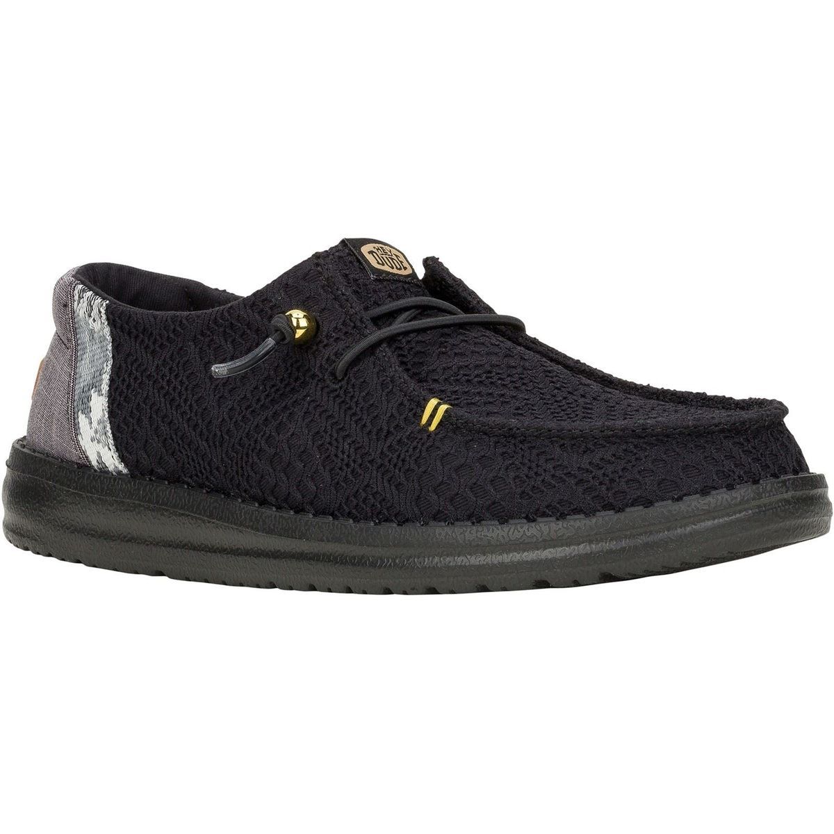 HEYDUDE Wendy Boho Crochet Polyester Damen Schwarz Loafers
