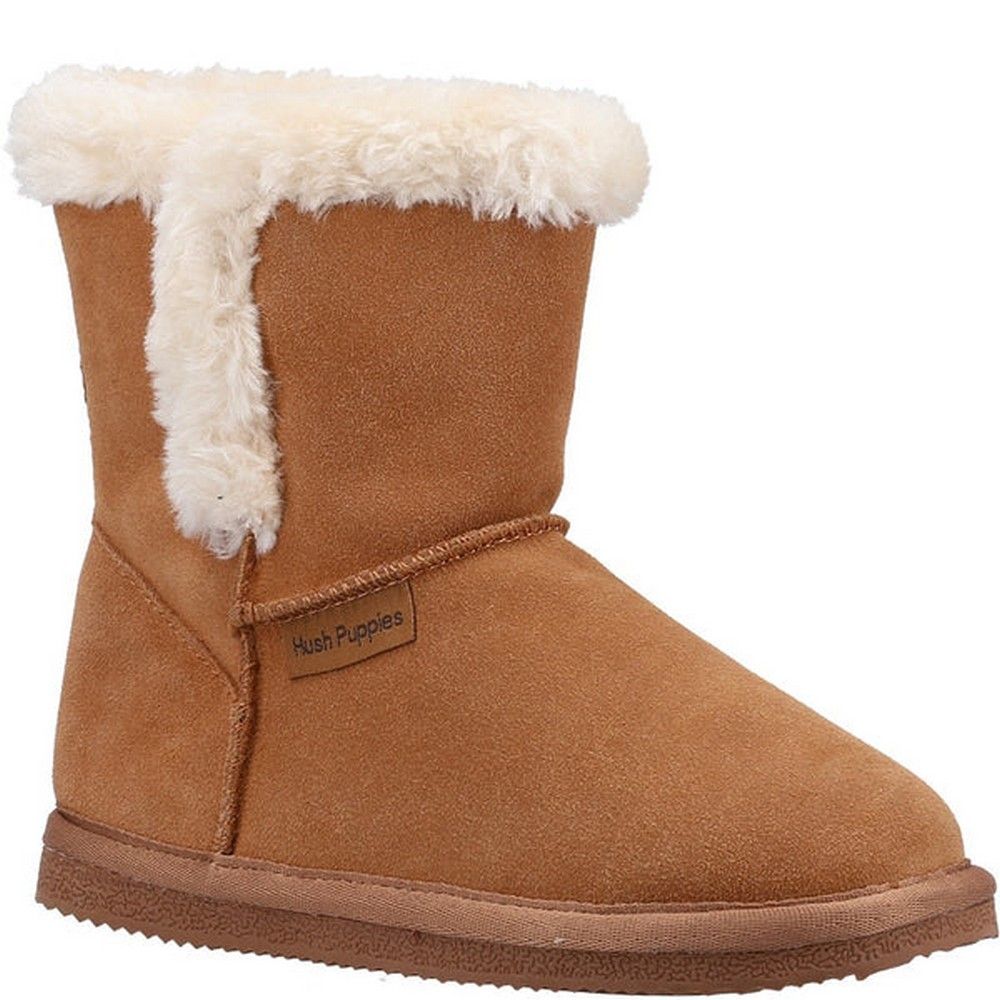 Gemütliche Wildleder-Stiefeletten mit Kunstfell