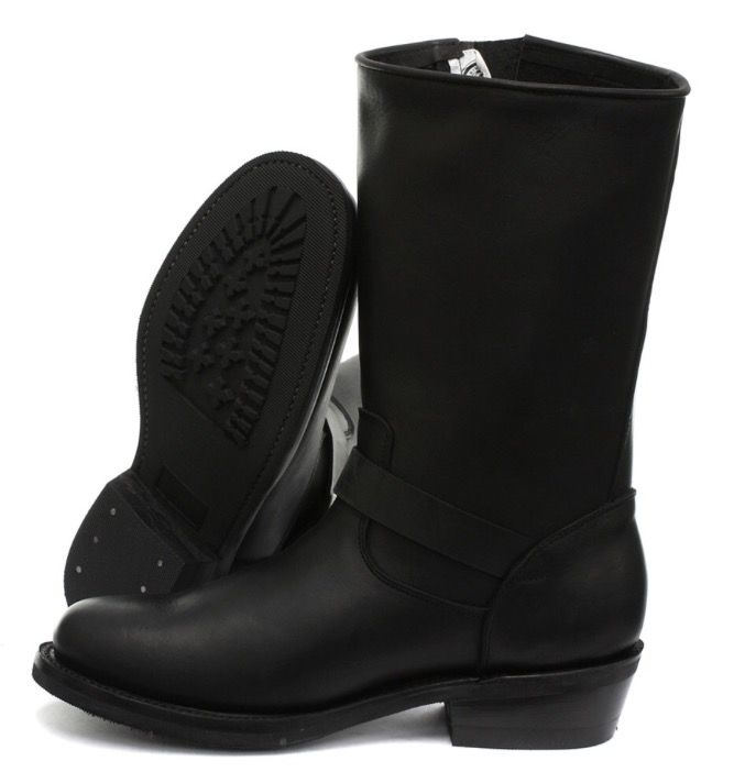 Leder-Ingenieursstiefel mit Schnallen