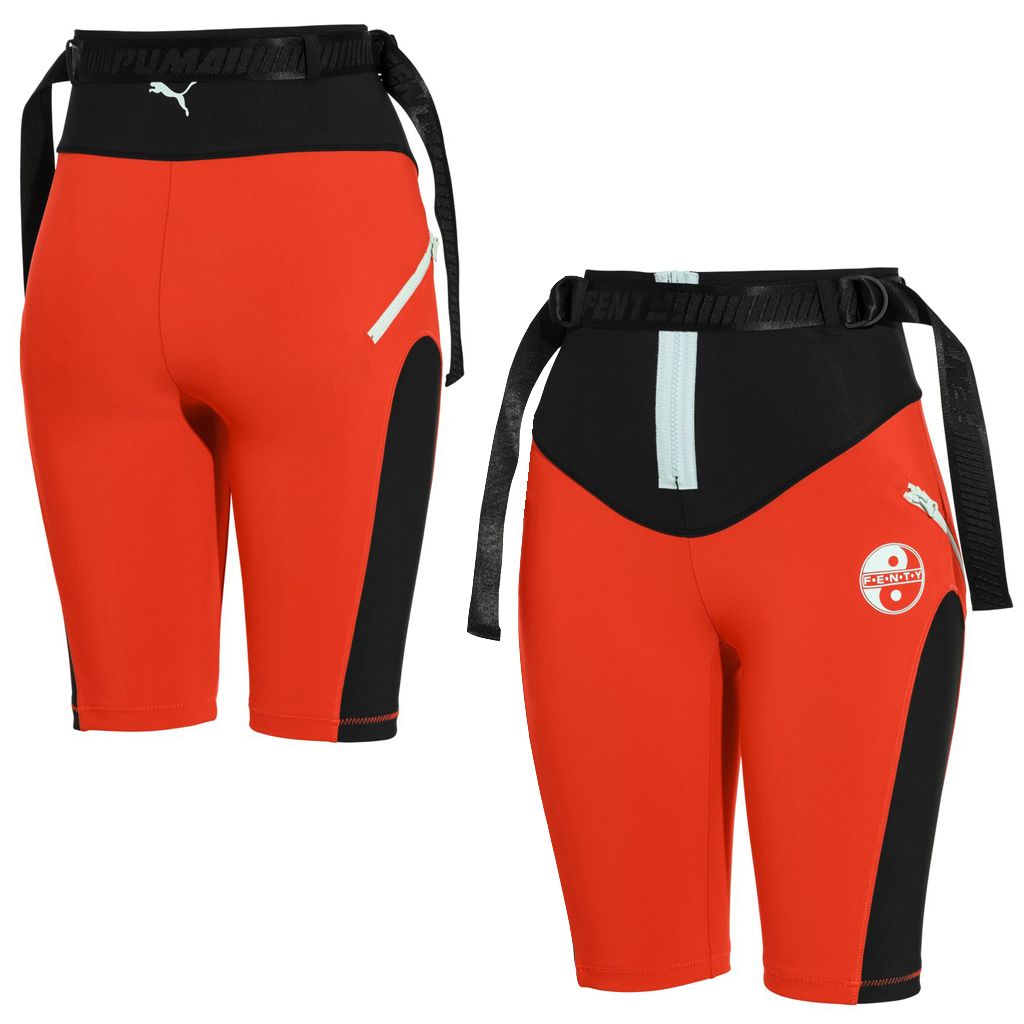 High-Waisted Radlerhose mit Gürtel