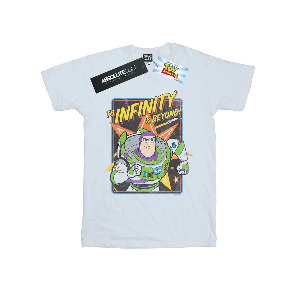 Disney Herren Toy Story 4 Buzz To Infinity T-Shirt (Weiß)