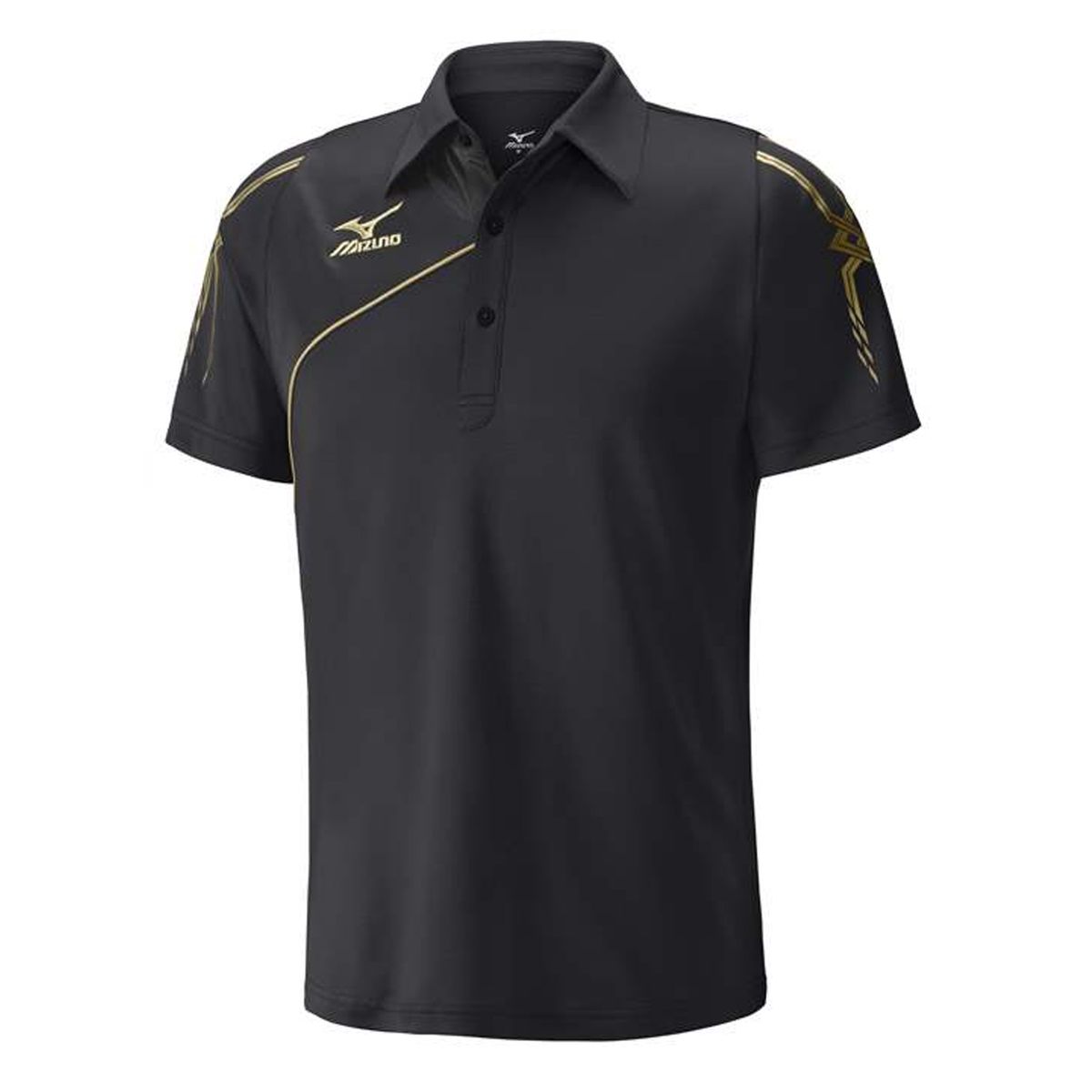 Schwarzes Performance-Poloshirt für Herren