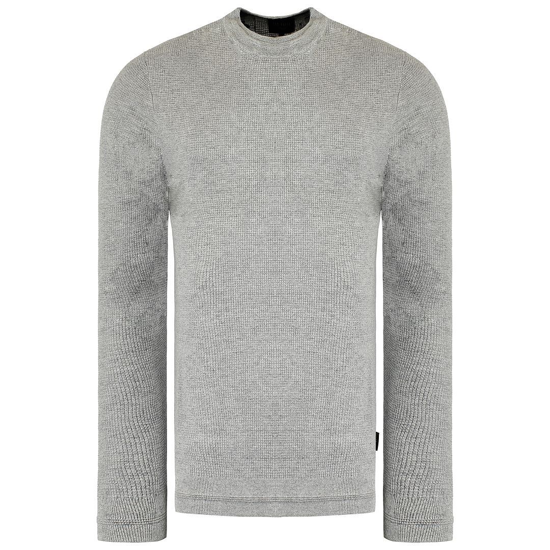 Herren Pullover mit Strukturmuster und Rundhalsausschnitt
