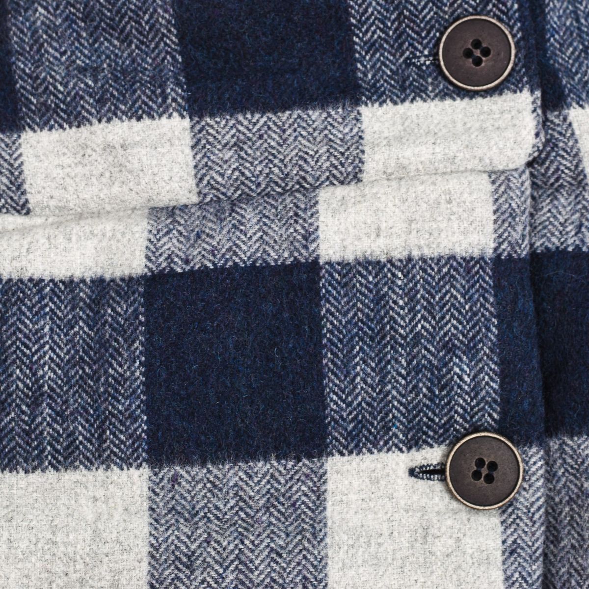 Karierter Button-Down Fleece Halswärmer