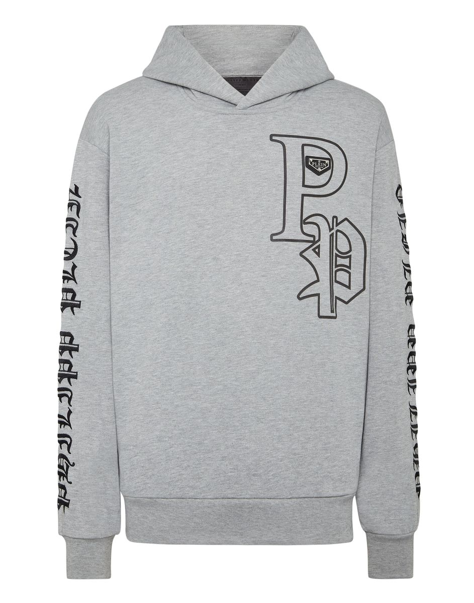 Kapuzenpullover mit Gothic-Grafikprint