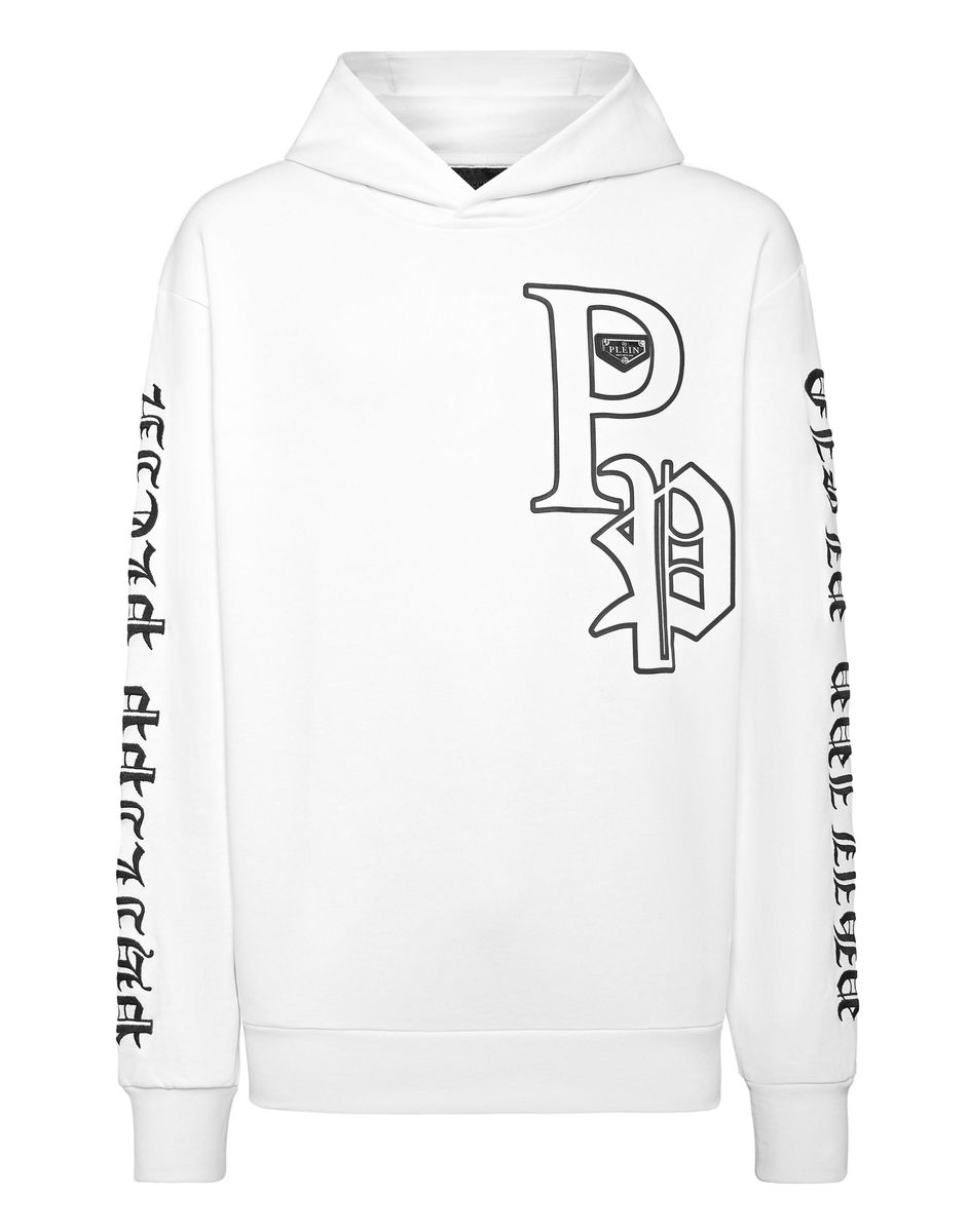 Kapuzenpullover mit Gothic-Grafikprint