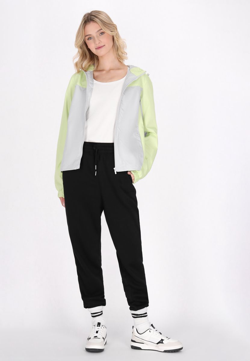 Colorblock-Windjacke mit Kapuze