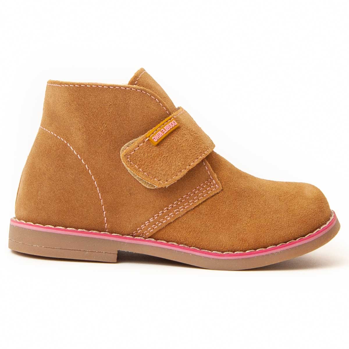 Braune Wildleder-Stiefeletten mit Riemen
