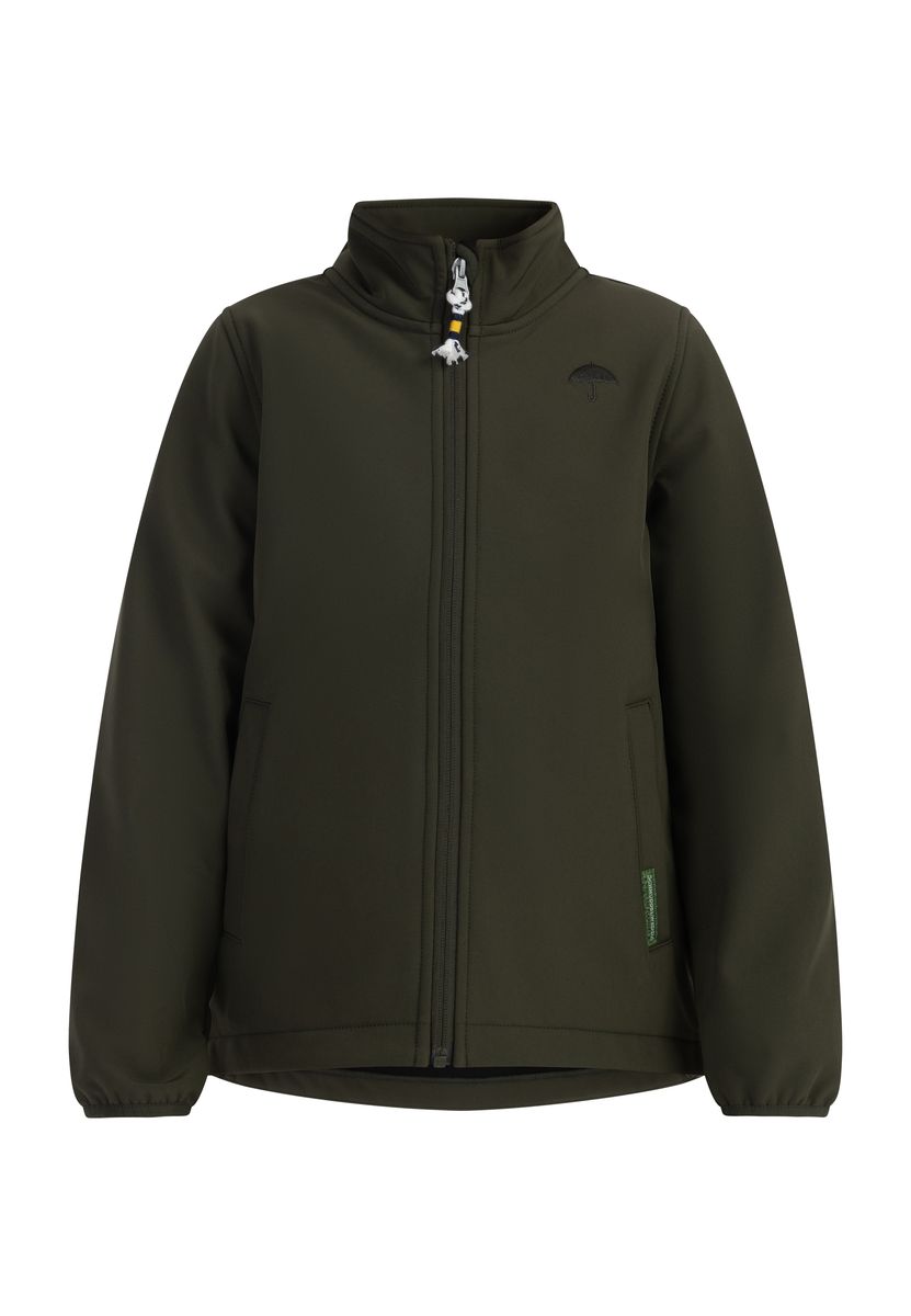 Schmuddelwedda Softshelljacke - recyceltes Material Mädchen dunkeloliv