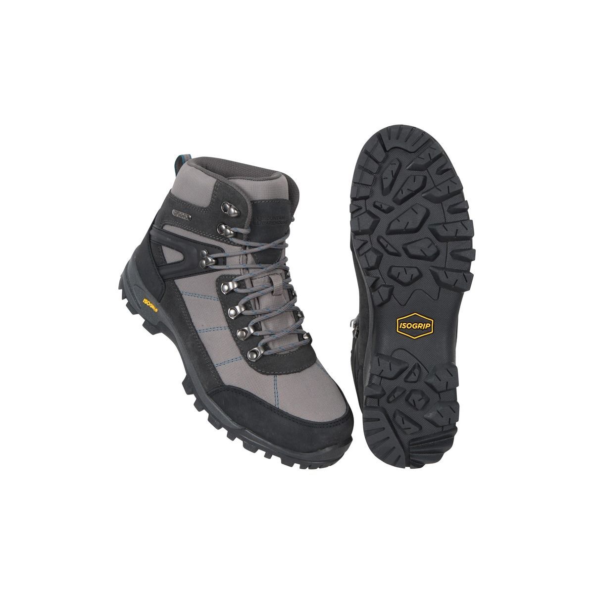 Mountain Warehouse Mens Storm Extreme Wildleder wasserdichte Wanderschuhe (dunkelgrau)