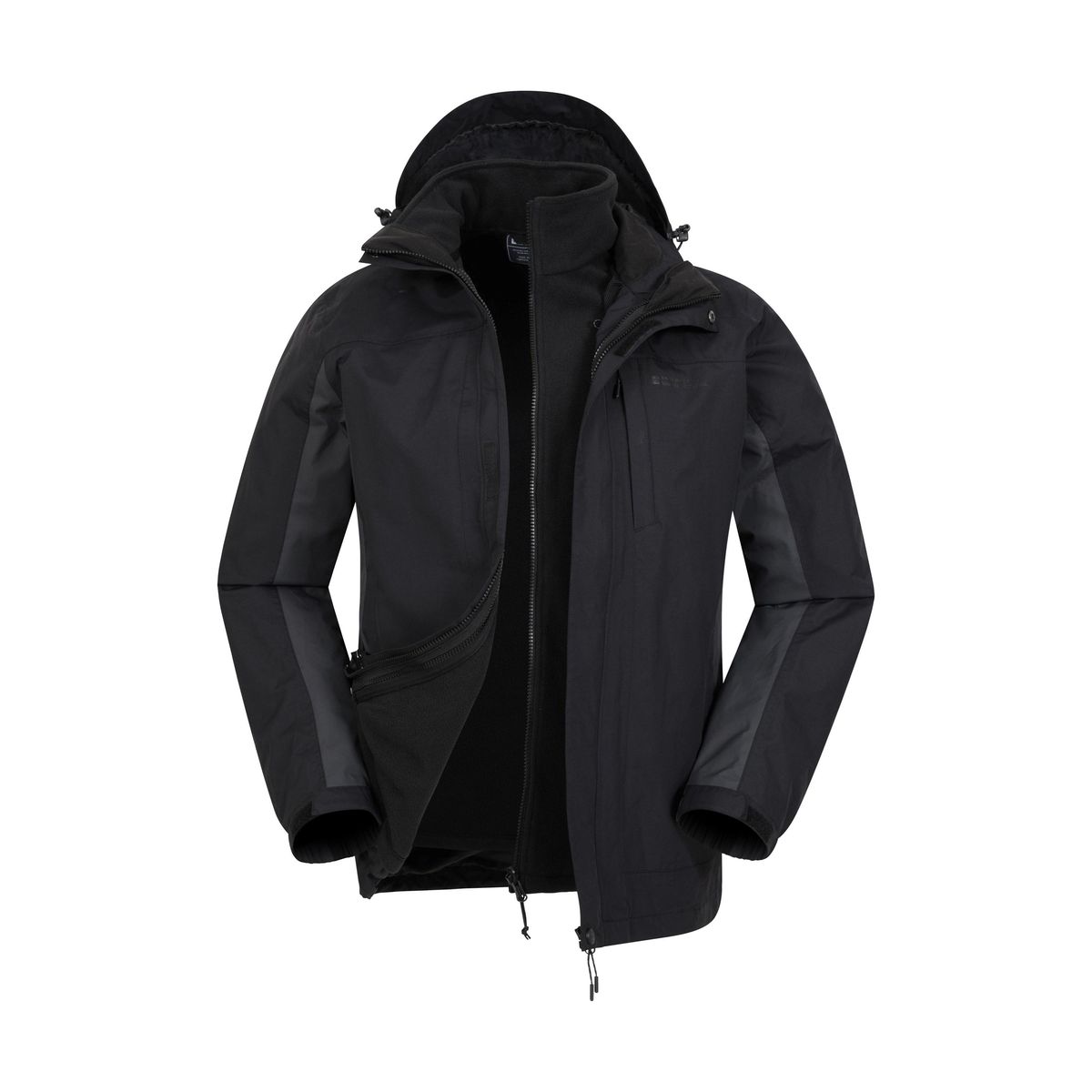 Mountain Warehouse Herren Thunderstorm 3 in 1 Wasserdichte Jacke (Grau)