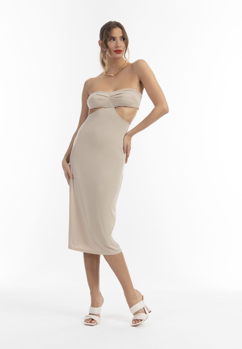 faina Robe midi avec découpes