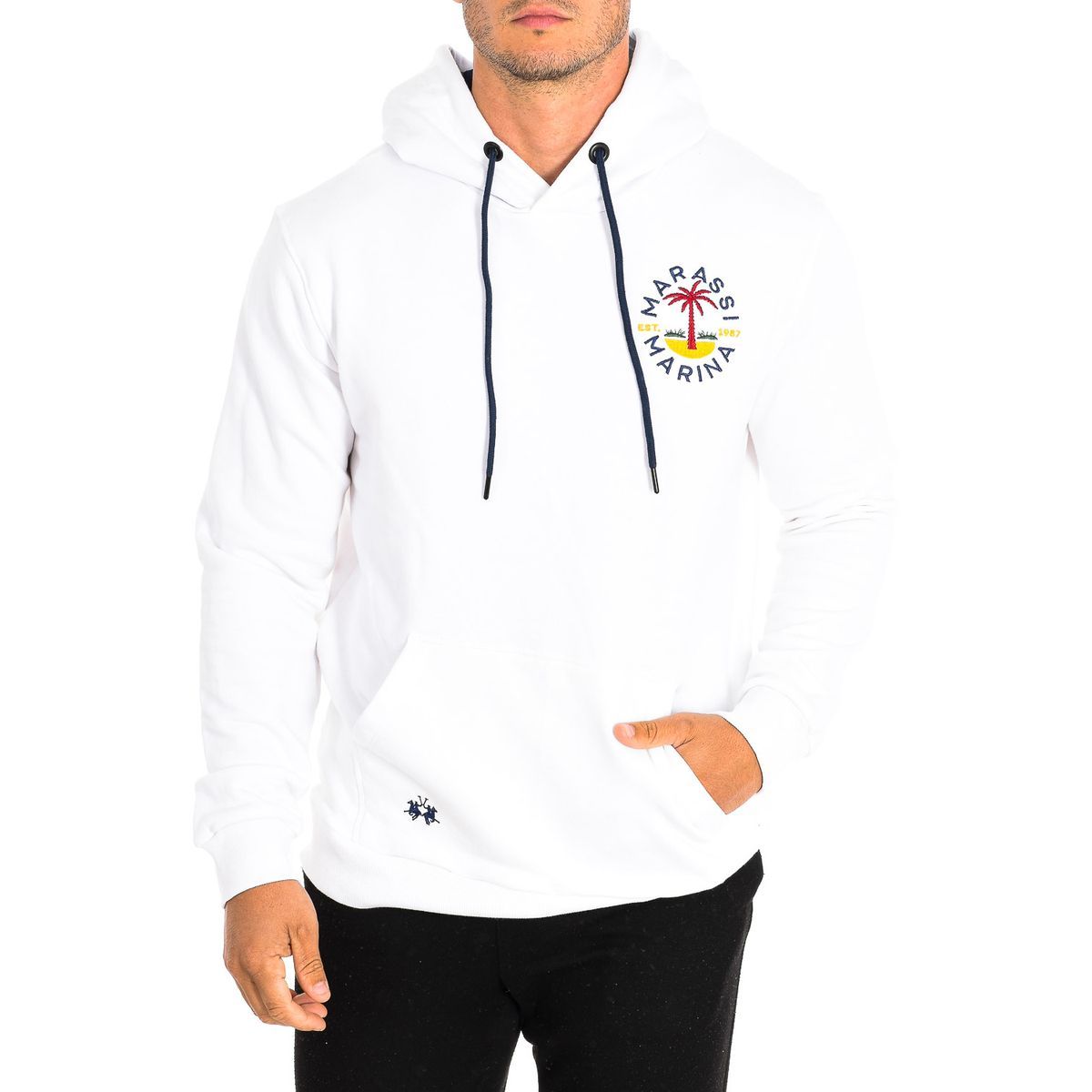 Lässiger Baumwoll-Kapuzenpullover mit Logo-Grafik
