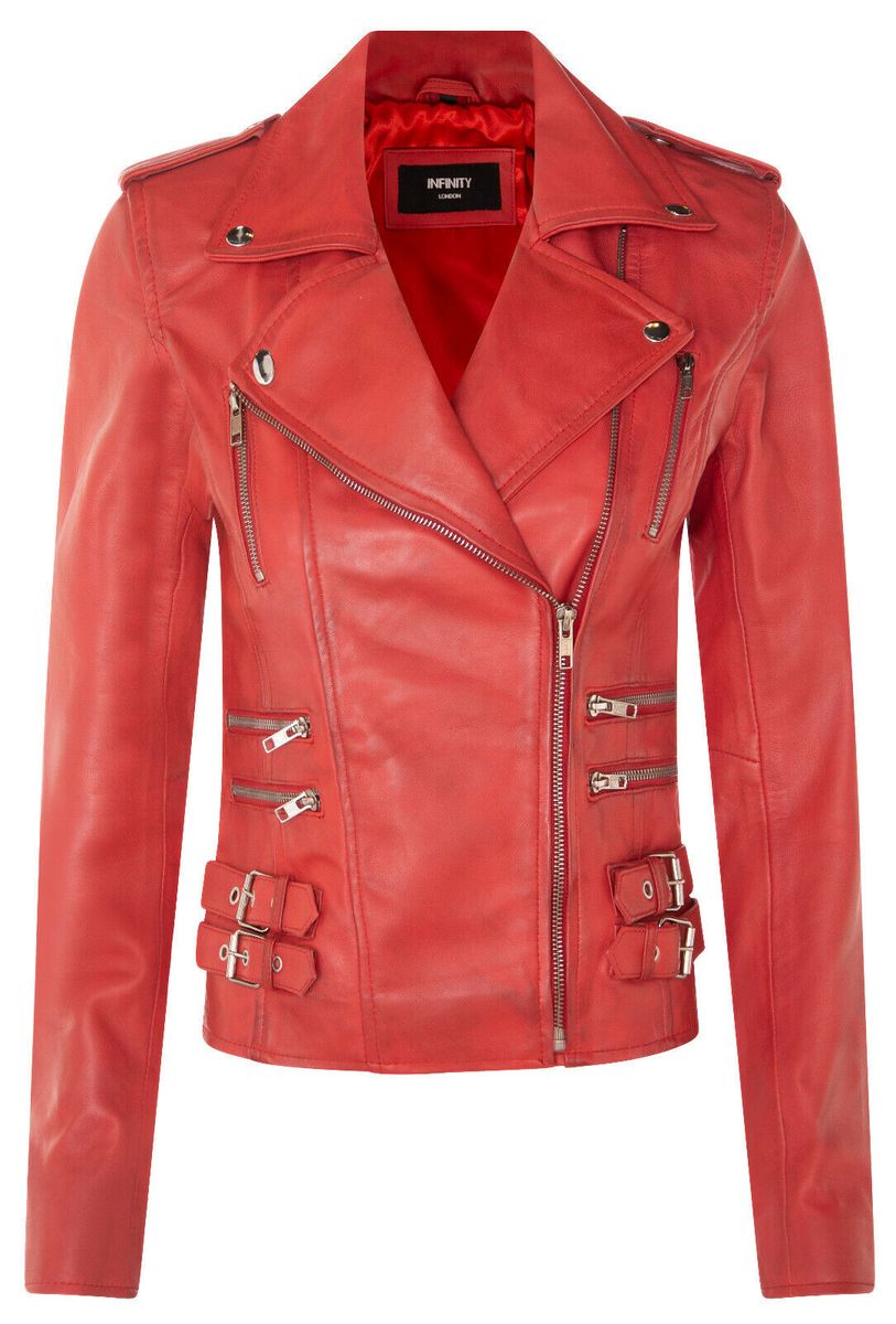 Gelbe Lederjacke Brando Bikerstil